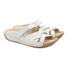 Scarpe da donna in pelle Gregors 647 bianche bianco 4