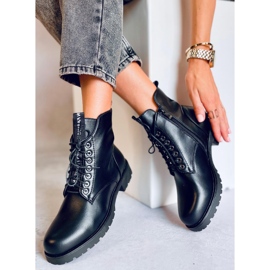 Ango Black lace-up lavoratori nero 2