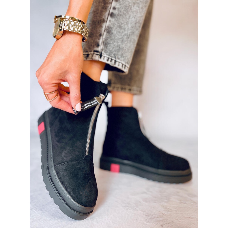 Stivali bassi in camoscio nero Pitt 2