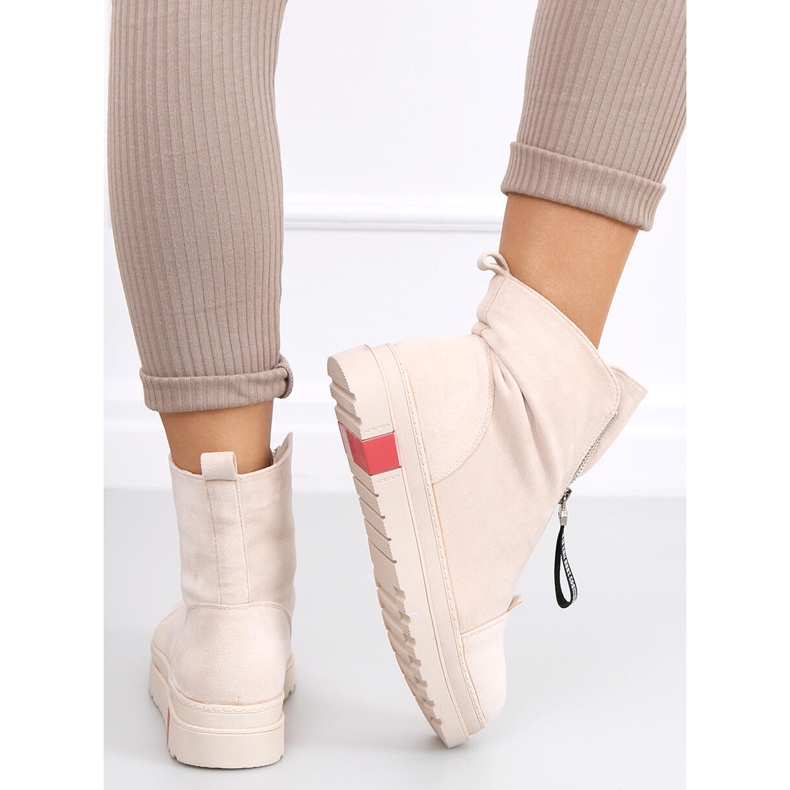 Stivali bassi in camoscio Pitt Beige 2