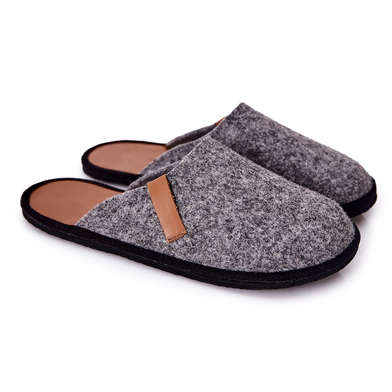 Big Star Pantofole da casa da uomo Panto Fino II167007 Grigio-Marrone nero 2