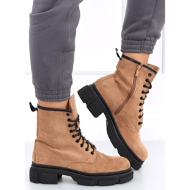 Lavoratori in pelle scamosciata Dazy Khaki marrone cachi 1