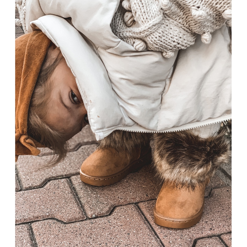 FRROCK Stivali Da Neve Con Pelliccia Camel Small Fox beige giallo 2