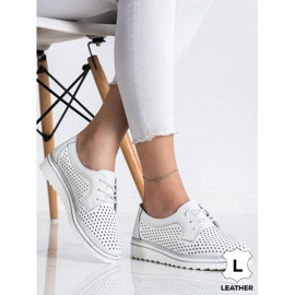 Goodin Scarpe in pelle traforata bianca 1