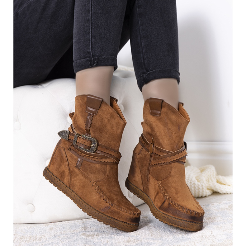 Stivali isolanti cammello da donna nello stile di boho Hanson marrone 1