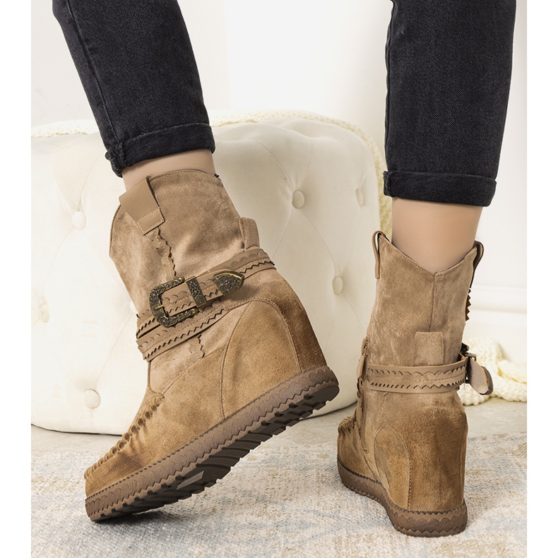 Stivali isolanti beige da donna nello stile di boho Hanson 1