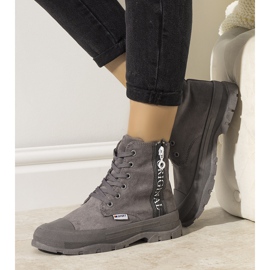 Stivali caldi da donna grigi Goris grigio 1