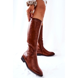 PG1 Stivaletti in Pelle Marrone Estil 2