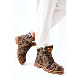 PH1 Scarponi da trekking isolanti Camo Crush da donna beige marrone verde 1