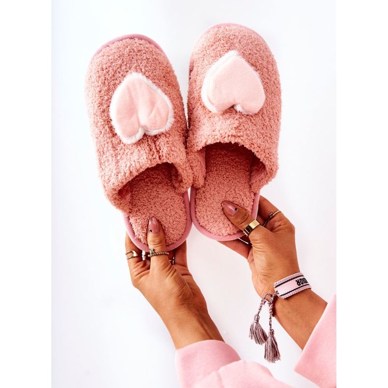 Pantofole rosa Heartbeat da donna 1