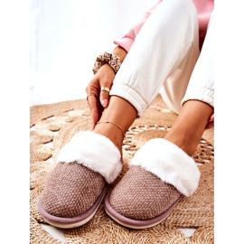 Pantofole Calde Con Pelliccia Marrone Chiaro Flamarin beige 2