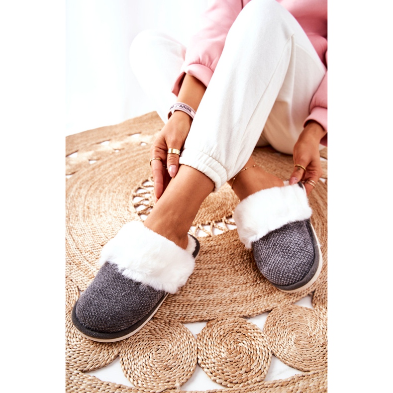 Calde Pantofole Con Pelliccia Grigio Flamarin beige 2