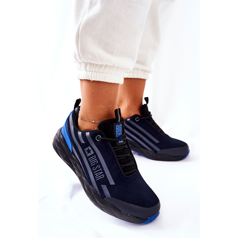 Scarpe sportive in pelle Big Star II274459 Navy Blue blu navy 2