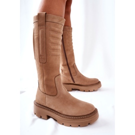 Stivali Maciejka in pelle Beige 05277-04 1