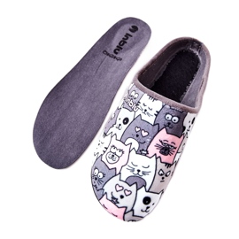 Inblu Pantofole Befado Pantofole Gatti 155D200 Grigio 2
