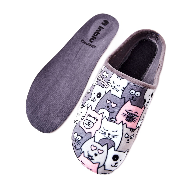 Inblu Pantofole Befado Pantofole Gatti 155D200 Grigio 2