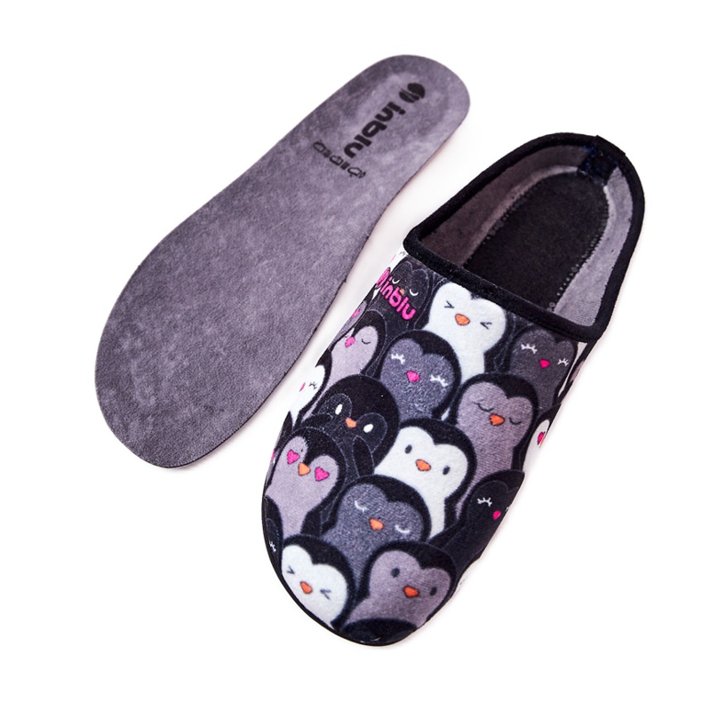 Inblu Pantofole Befado Pingwinki 155D202 Pantofole nere nero 2