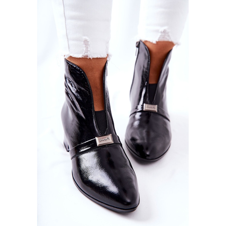 Stivali in pelle con tacco alto Laura Messi Nero 2268 1