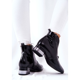 Stivali in pelle con tacco alto Laura Messi Nero 2268 2