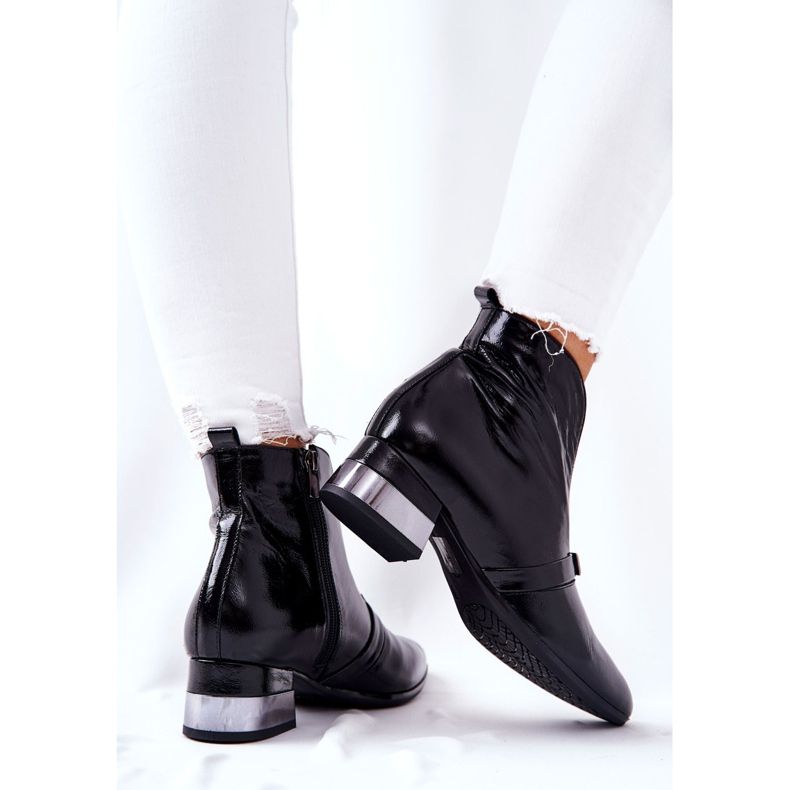 Stivali in pelle con tacco alto Laura Messi Nero 2268 2
