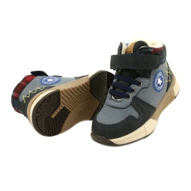 Stivali per ragazzi con la pelliccia dell'American Club GC27 Navy Blue 4