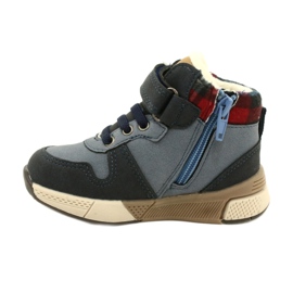 Stivali per ragazzi con la pelliccia dell'American Club GC27 Navy Blue 2