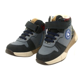 Stivali per ragazzi con la pelliccia dell'American Club GC27 Navy Blue 3
