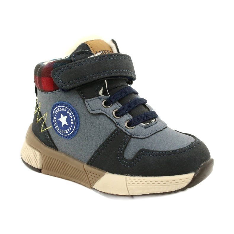 Stivali per ragazzi con la pelliccia dell'American Club GC27 Navy Blue 1