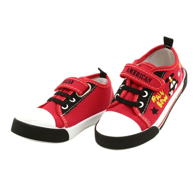 Sneaker American Club Ten15 rosse con velcro rosso 3