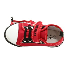 Sneaker American Club Ten15 rosse con velcro rosso 5