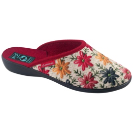 Ciabatte Donna Con Fiori Adanex 26742 Beige rosso 1