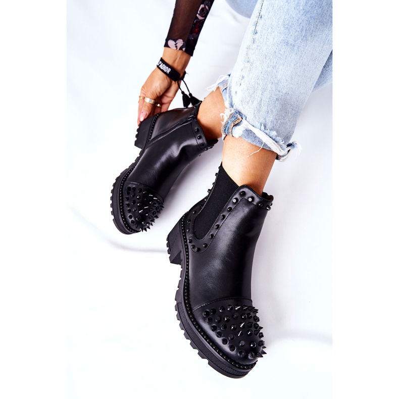 PG1 Stivali Jodhpur Comoni Neri Con Jets nero 1