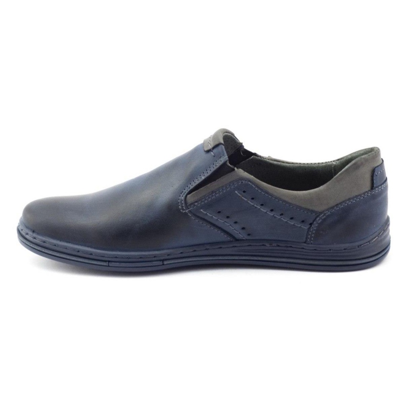 Polbut Scarpe uomo slip-on 401 blu navy grigio 1