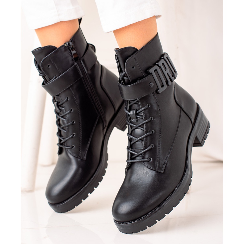 Bestelle Stivali Trapper in ecopelle nero 1