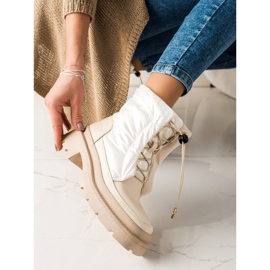Small Swan Stivali da neve beige sulla piattaforma 1