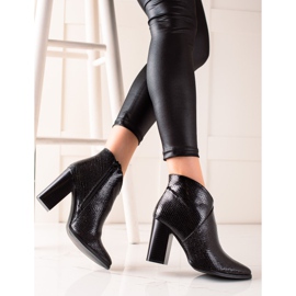 Filippo Stivali neri con stampa serpente nero 2