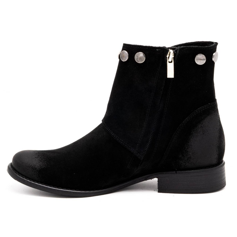 Exquisite Stivali da donna in pelle con borchie 1198 nero 1