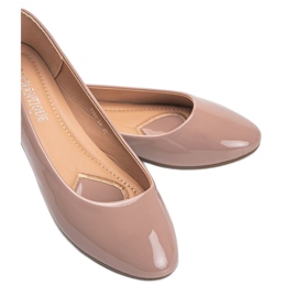Diamantique Ballerine laccate beige 2