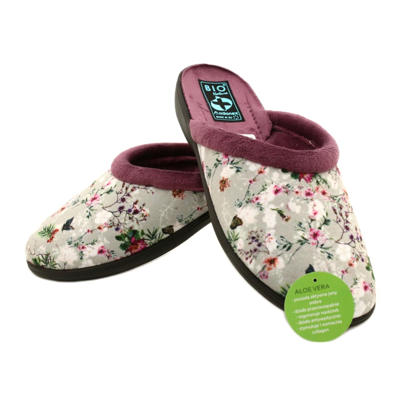 Ciabatte Cherry Blossom Adanex 26764 Aloe Vera viola grigio 5