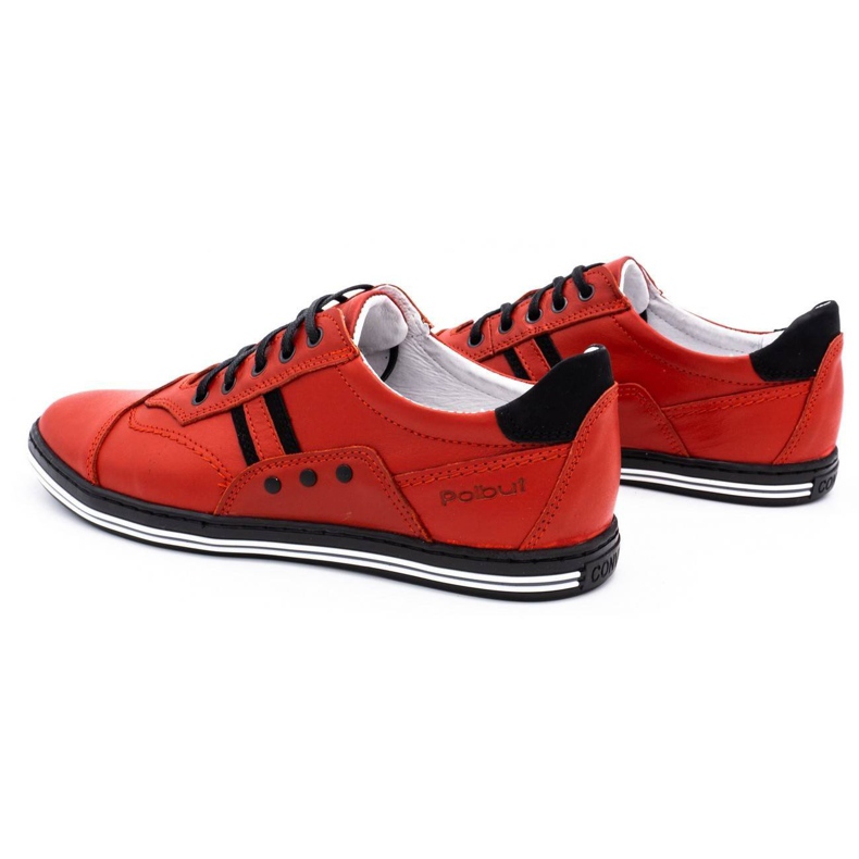 Polbut Scarpe casual da uomo 1801L rosse con nero rosso 2