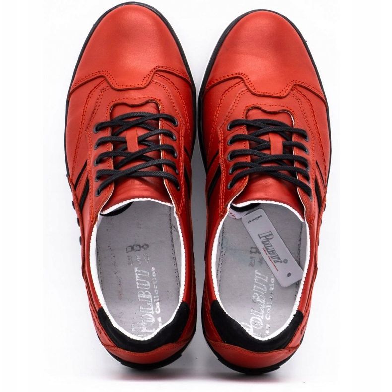 Polbut Scarpe casual da uomo 1801L rosse con nero rosso 3
