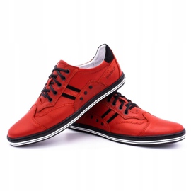 Polbut Scarpe casual da uomo 1801L rosse con nero rosso 5