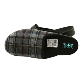 Pantofole da uomo a quadri Adanex 24162 nero grigio 4