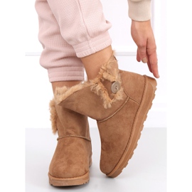 Doposci con bottone Niki Camel marrone 2
