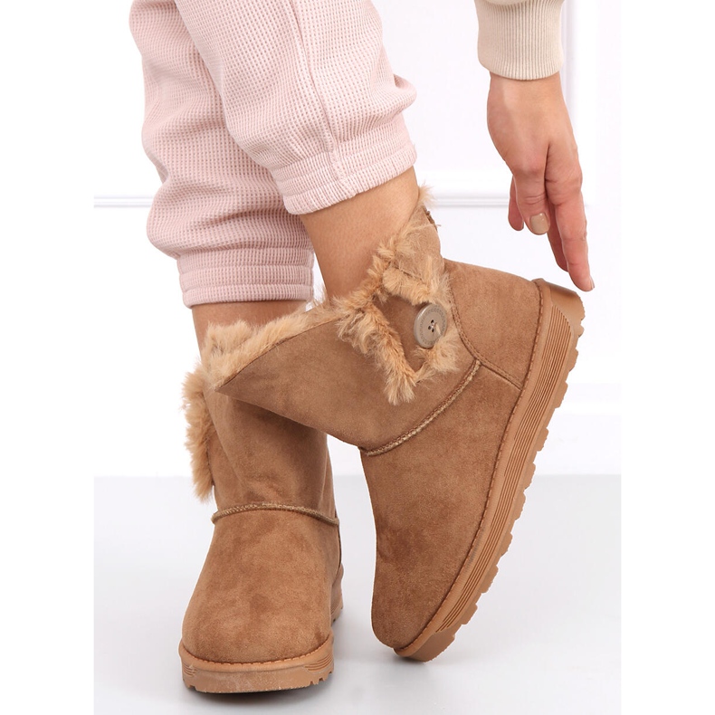 Doposci con bottone Niki Camel marrone 2