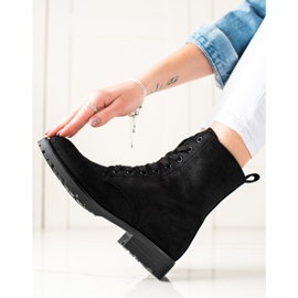 Bestelle Trapper in pelle scamosciata nero 1