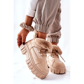 PM1 Stivali caldi Trappers Beige Demaris 1