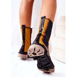 Stivali alti in pelle Maciejka Giallo-Grigio 05141-07 beige nero d'oro 2