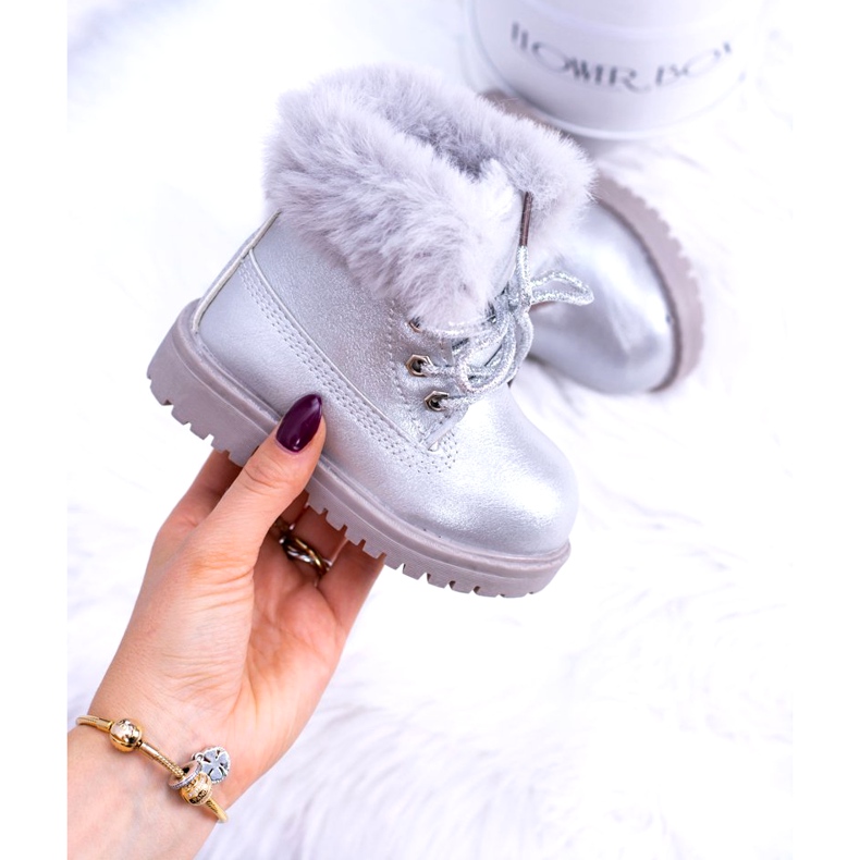 Stivali da bambino caldi argento Trappers Fobos d'argento 3