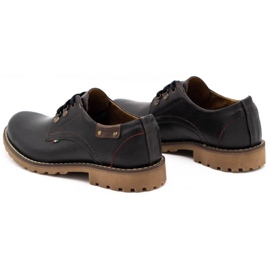 Olivier Scarpe da uomo stivaletti in pelle 812MP nero con marrone 4